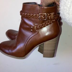 Brown American Eagle heeled booties